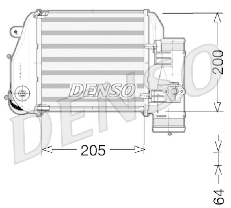 DENSO DIT02024 Ladeluftkühler AUDI A6 Avant (4F5, C6) 3.0 TDI quattro (2005 - 2006)