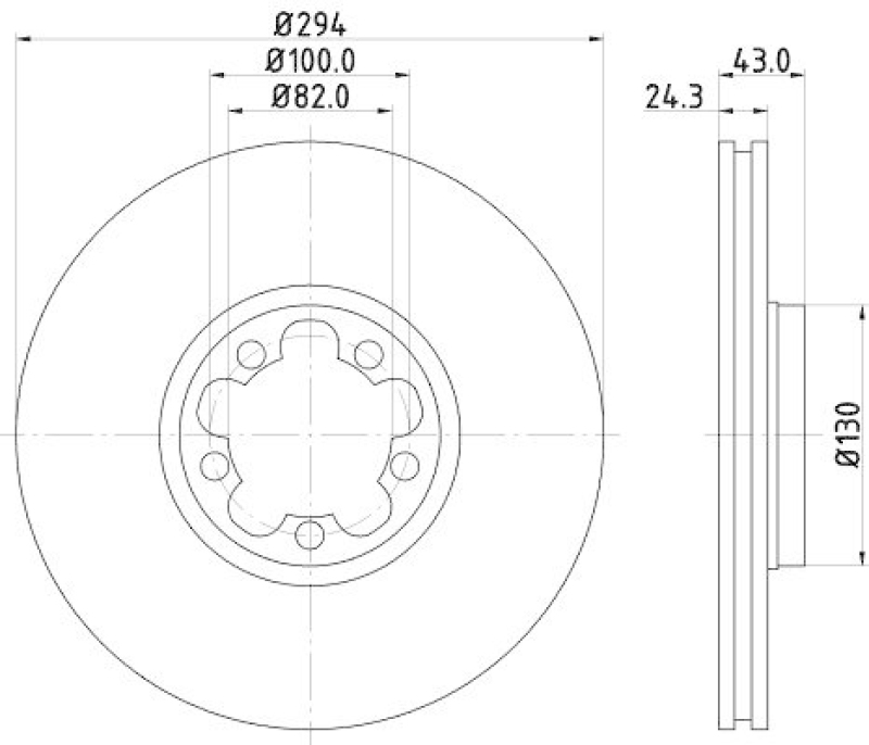 HELLA 8DD 355 107-311 Bremsscheibe