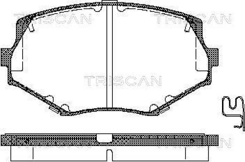 TRISCAN 8110 50017 Bremsbelag Vorne für Mazda Mx5