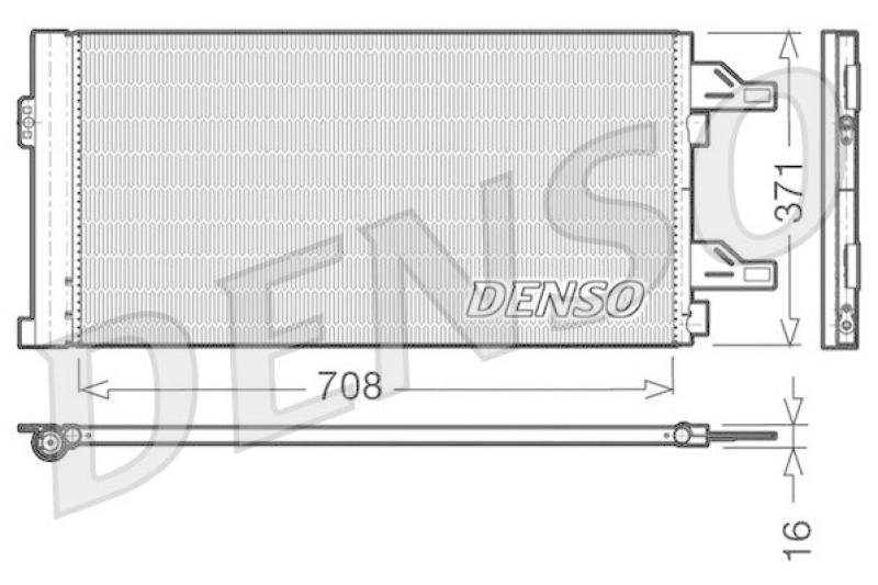 DENSO DCN07002 Kondensator A/C PEUGEOT BOXER Box 2.2 HDi 120 (2006 - )