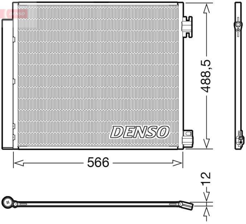 DENSO DCN46026 Kondensator A/C NISSAN QASHQAI II Closed Off-Road Vehicle (J11, J11_) (13-)