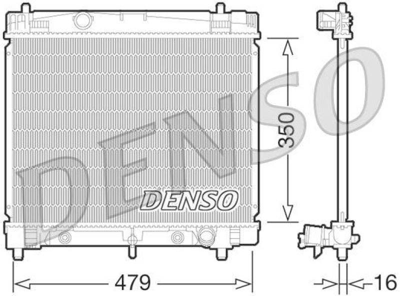 DENSO DRM50070 Kühler TOYOTA YARIS (SCP9_, NSP9_, KSP9_, NCP9_, ZSP9_) 1.33 VVT-i (2009 - )