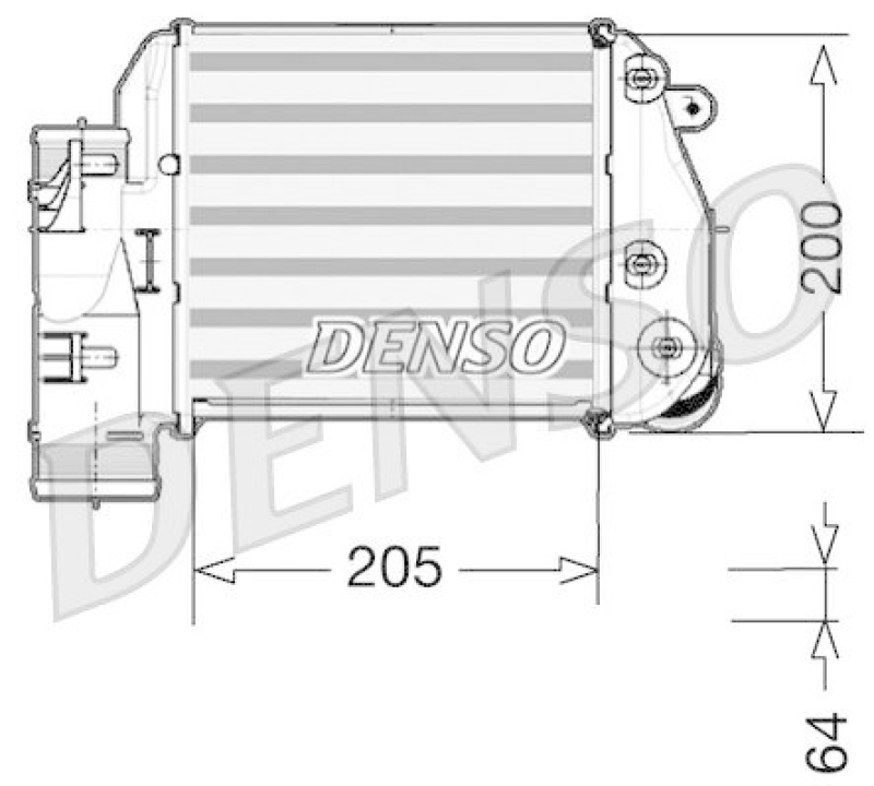 DENSO DIT02025 Ladeluftkühler AUDI A6 Avant (4F5, C6) 3.0 TDI quattro (2005 - 2006)