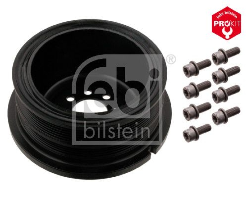 FEBI BILSTEIN 33614 Riemenscheibe (entkoppelt) für Kurbelwelle, mit Schrauben für BMW