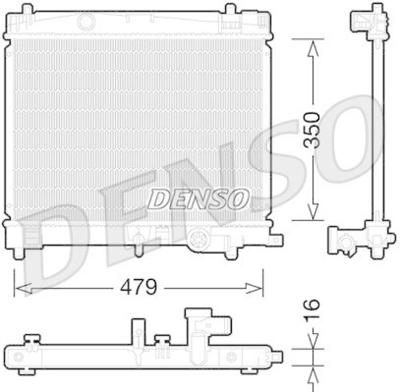 DENSO DRM50078 Kühler TOYOTA URBAN CRUISER (NSP1_, NLP1_, ZSP1_, NCP11_) 1.33 (2009 - )