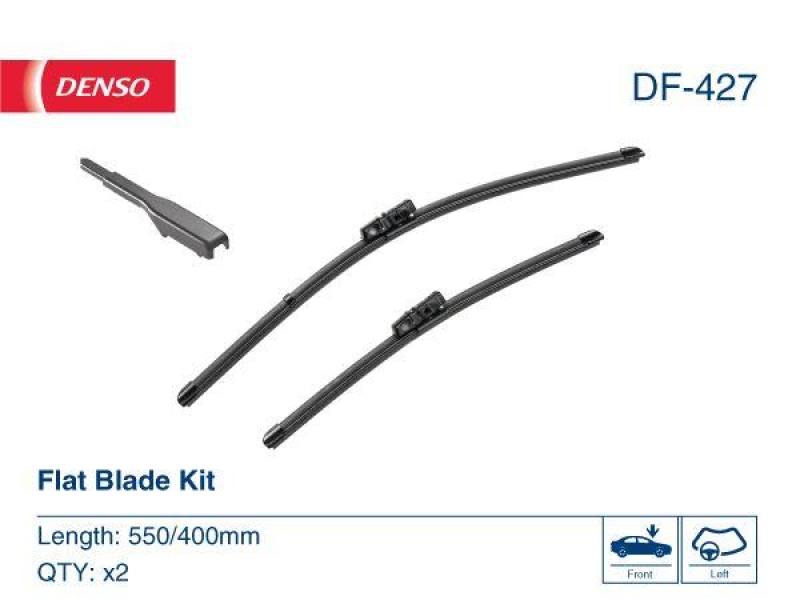 DENSO DF-427 Wischer Flat Blade KIT FORD ECOSPORT 1.0 EcoBoost 1.0 (13-20)