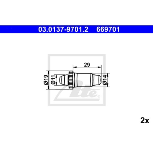 ATE 03.0137-9701.2 Zubehörsatz Feststellbremsbacken