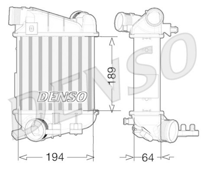 DENSO DIT02027 Ladeluftkühler AUDI A4 Avant (8ED, B7) 3.0 TDI quattro (2004 - 2008)