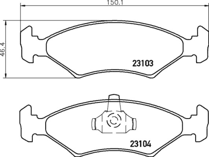 HELLA 8DB 355 008-331 Bremsbelagsatz, Scheibenbremsbelag für FORD/KIA/MAZDA