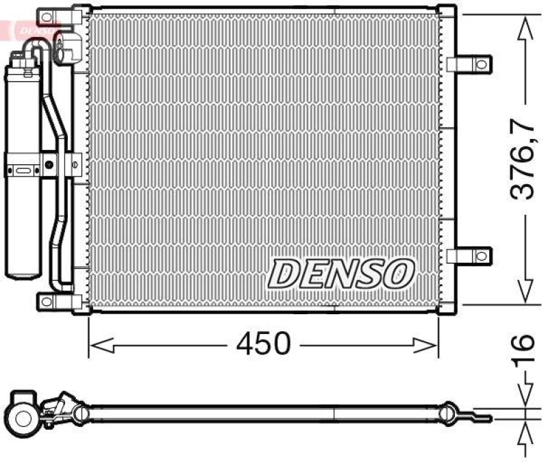 DENSO DCN46029 Kondensator A/C NISSAN NOTE (E11, NE11) (06-12)