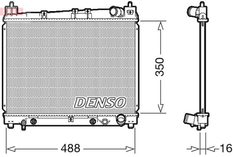 DENSO DRM50080 Kühler TOYOTA YARIS (SCP1_, NLP1_, NCP1_) 1.3 16V 11/1999->09/2005