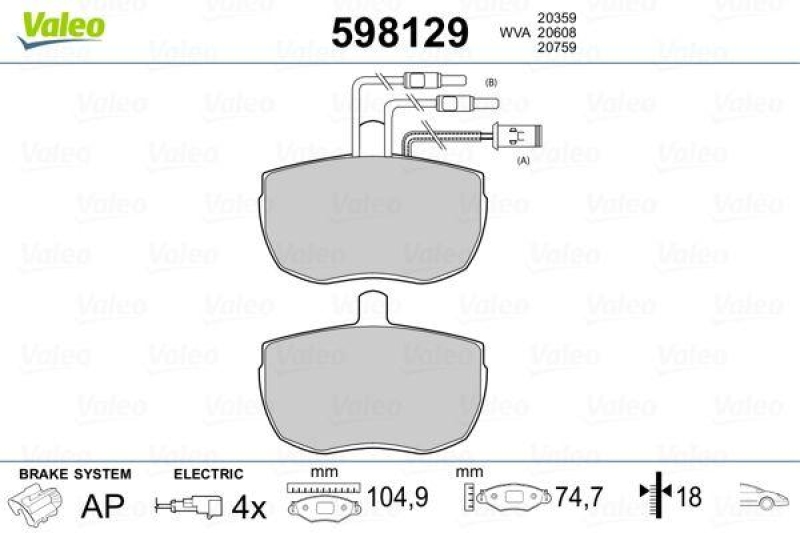 VALEO 598129 SBB-Satz PREMIUM