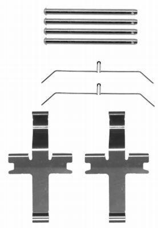 HELLA 8DZ 355 204-171 Zubehörsatz, Scheibenbremsbelag für TOYOTA/SUBARU