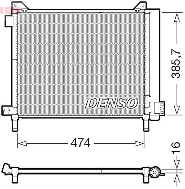 DENSO DCN46030 Kondensator A/C NISSAN MICRA IV (K13_) (10-)