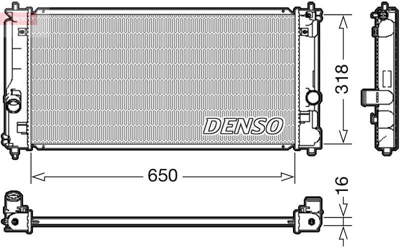 DENSO DRM50081 Kühler TOYOTA MR 2 III (ZZW3_) 1.8 16V VT-i (ZZW30) 10/1999->06/2007