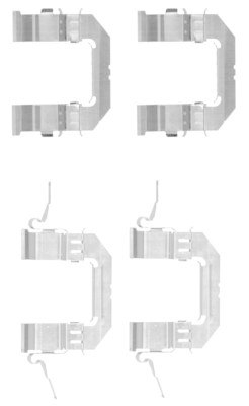 HELLA 8DZ 355 203-741 Zubehörsatz, Scheibenbremsbelag für NISSAN/RENAULT