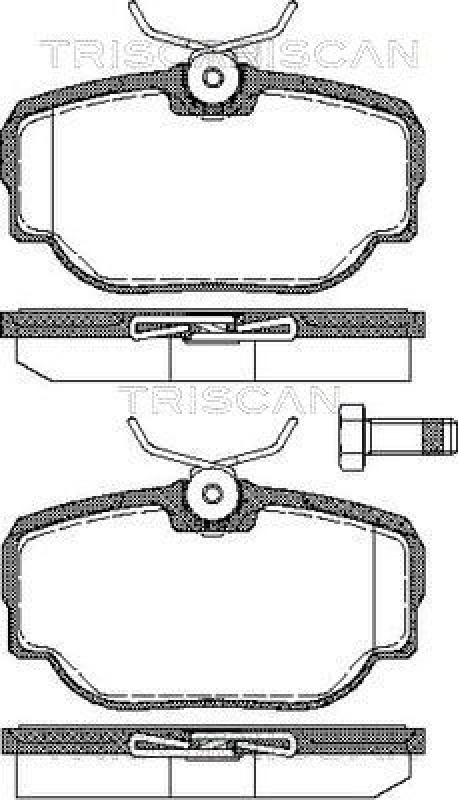 TRISCAN 8110 17015 Bremsbelag Hinten für Range Rover