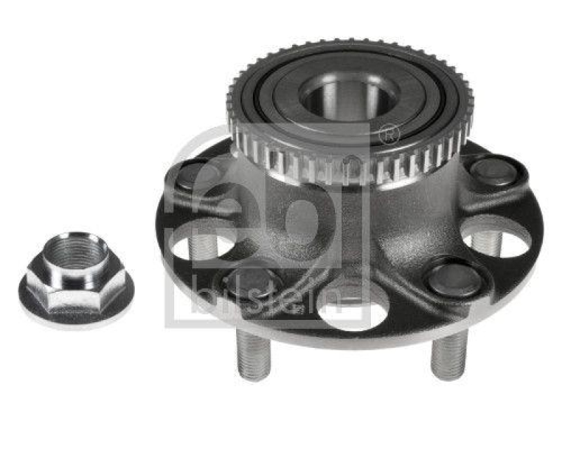 FEBI BILSTEIN 175167 Radlagersatz mit Radnabe, ABS-Impulsring und Achsmutter für HONDA