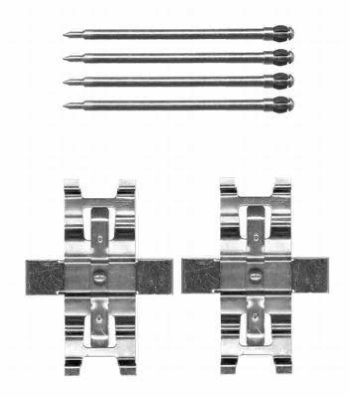 HELLA 8DZ 355 204-321 Zubehörsatz, Scheibenbremsbelag für MB