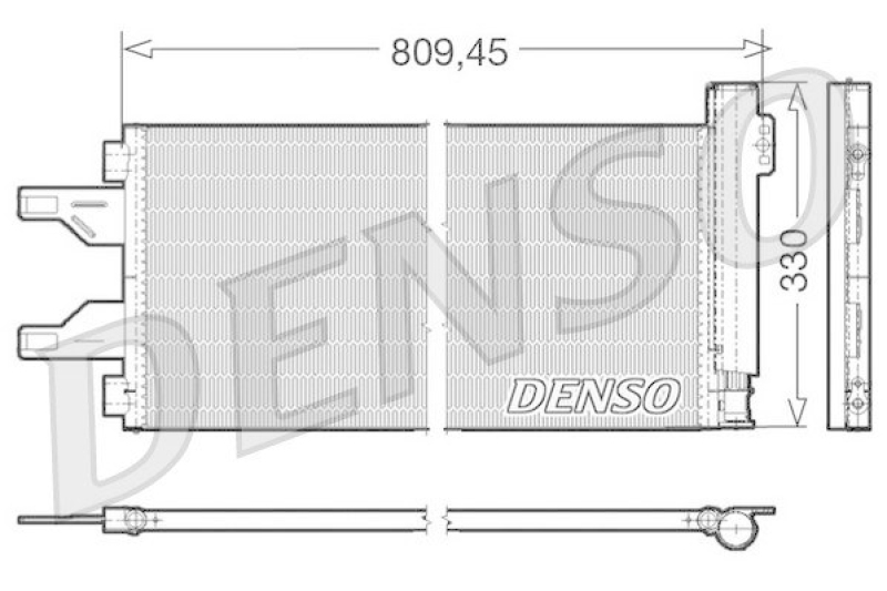 DENSO DCN07050 Kondensator A/C FIAT DUCATO Platform/Chassis (250) 130 Multijet 2,3 D (2007 - )