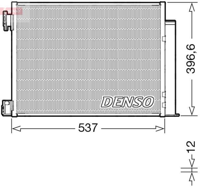 DENSO DCN46032 Kondensator A/C NISSAN MICRA V (K14) 0.9 IG-T (16-)