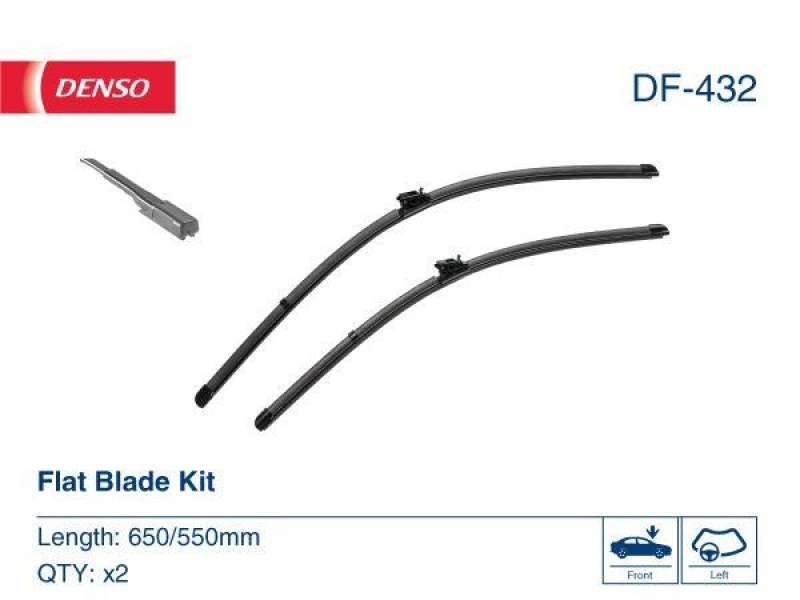 DENSO DF-432 Wischer Flat Blade KIT MERCEDES-BENZ GLE (V167) 350 d 4-matic (167.121) 2.9 (18-20)