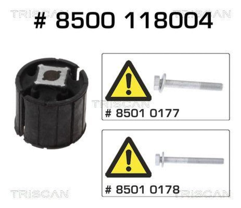 TRISCAN 8500 118004 Gummimetallager Hinterachse für Bmw 58 6 Serie