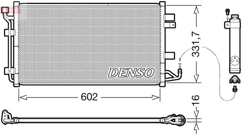 DENSO DCN46035 Kondensator A/C NISSAN LEAF (ZE0) Electric (10-)