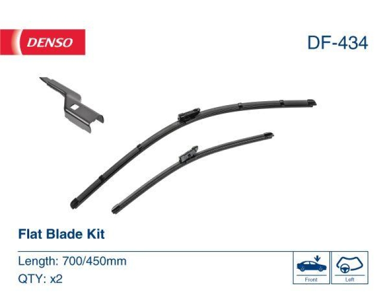 DENSO DF-434 Wischer Flat Blade KIT VW ID.4 (E21) Pure Performance 0.0 (21-)