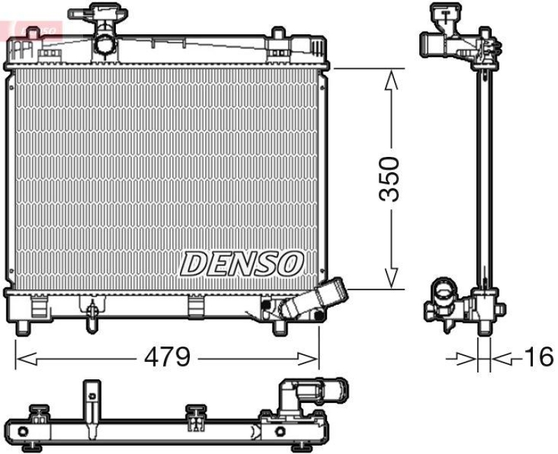 DENSO DRM50086 Kühler TOYOTA VERSO S (NLP12_, NCP12_, NSP12_) 1.33 11/2010->