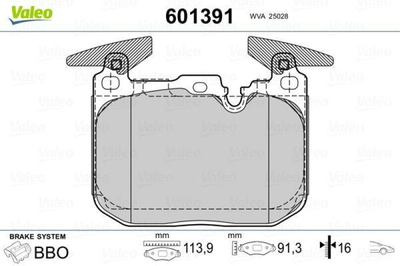 VALEO 601391 SBB-Satz PREMIUM