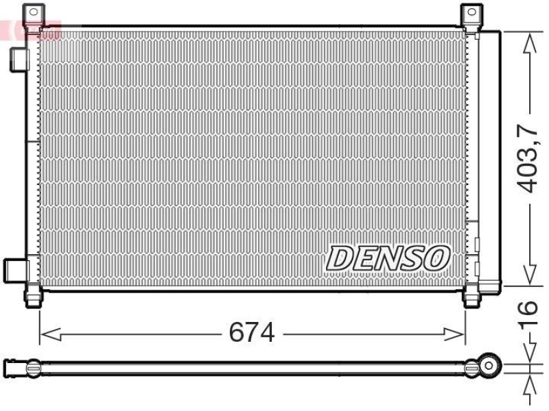 DENSO DCN46036 Kondensator A/C NISSAN X-TRAIL (T32) 2.0 (14-)