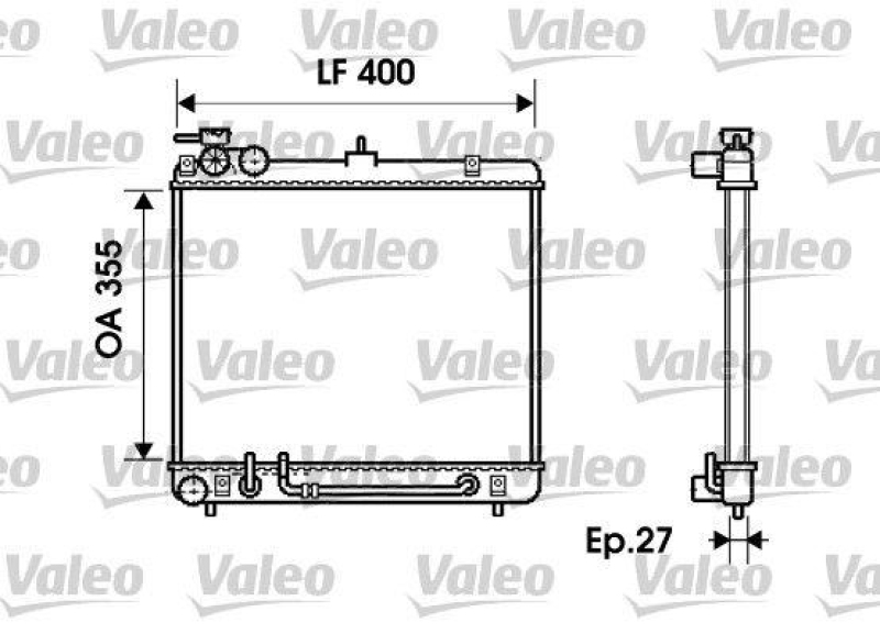 VALEO 734254 Motorkühler HYUNDAI ATOS 1.0 I