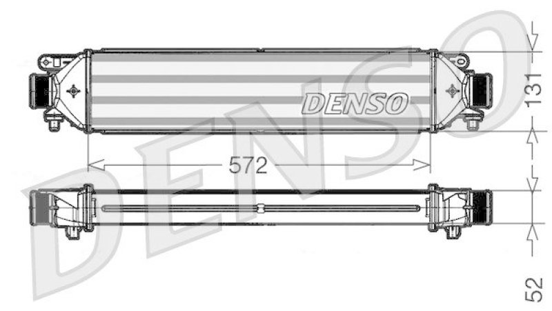 DENSO DIT09109 Ladeluftkühler FIAT DOBLO MPV (152, 263) 1.6 D Multijet (2010 - )