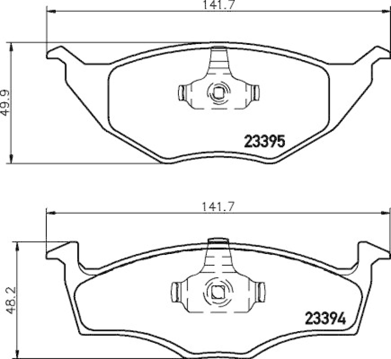 HELLA 8DB 355 008-481 Bremsbelagsatz, Scheibenbremsbelag für VW LUPO (6X1/6E1)