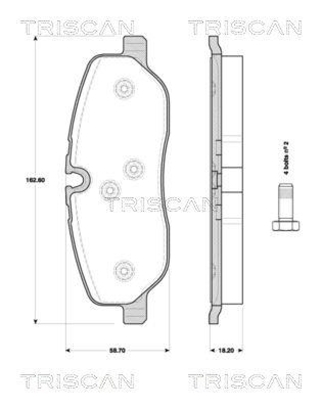 TRISCAN 8110 17025 Bremsbelag Vorne für Landrover