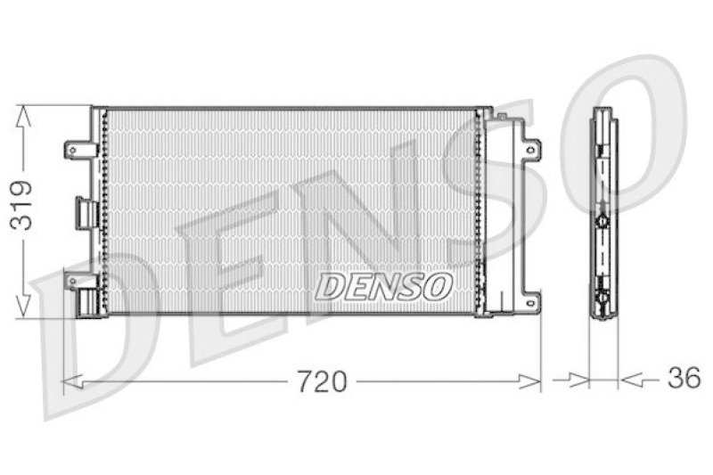 DENSO DCN09042 Kondensator A/C FIAT DOBLO (119) 1.4 (2005 - )