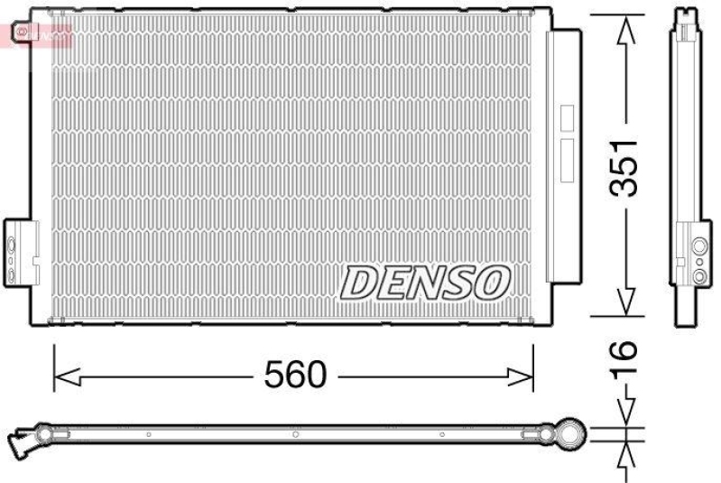 DENSO DCN09043 Kondensator A/C FIAT 500L 0.9 (2012 - )