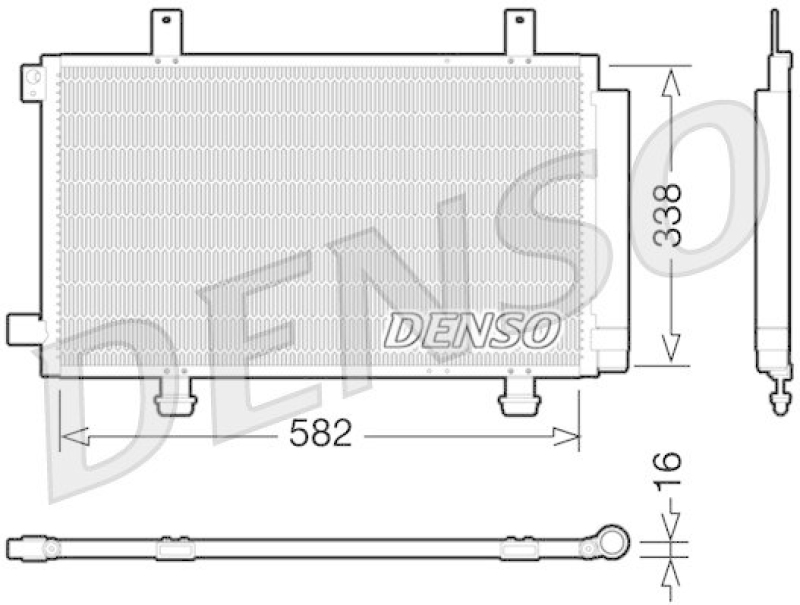 DENSO DCN47002 Kondensator A/C SUZUKI SX4 (EY, GY) 1.6 VVT 4x4 (2009 - )