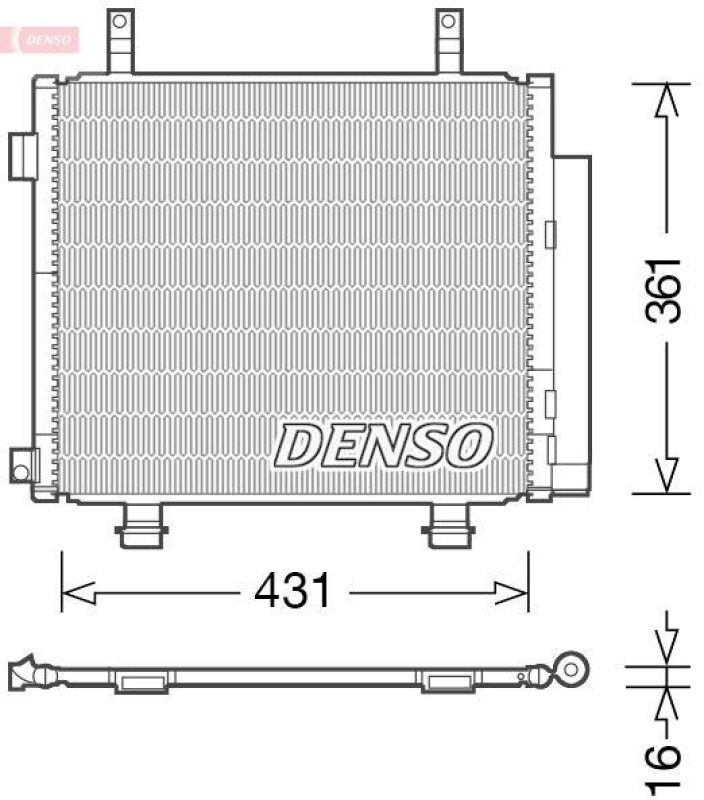 DENSO DCN47004 Kondensator NISSAN PIXO (UA0)