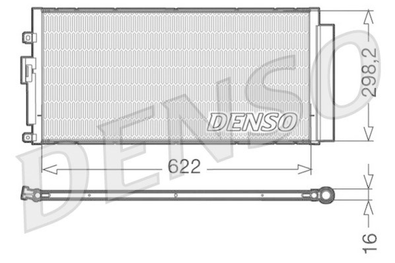 DENSO DCN09046 Kondensator A/C FIAT 500 (312) 1.4 Abarth (2008 - )