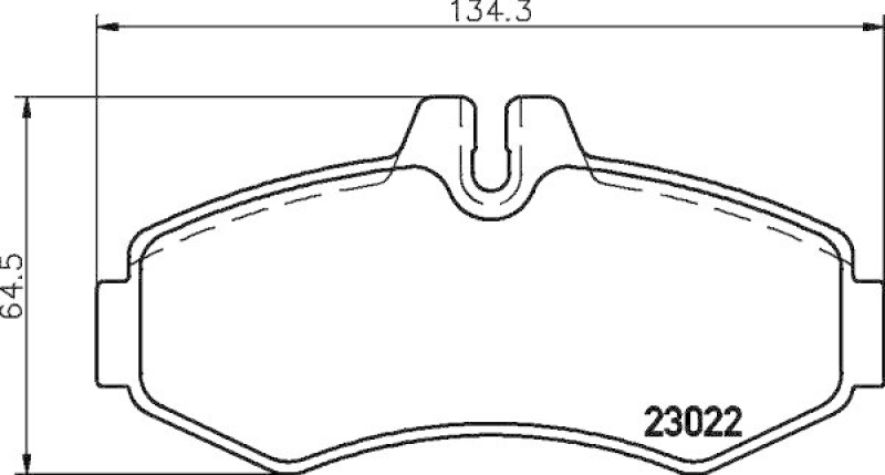 HELLA 8DB 355 008-631 Bremsbelagsatz, Scheibenbremsbelag für MB