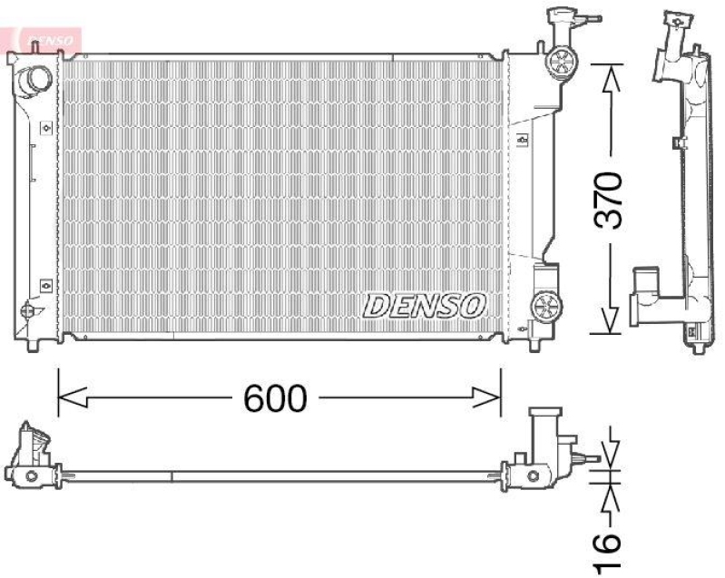 DENSO DRM50094 Kühler TOYOTA COROLLA (E14, E15) 1.6 Dual VVTi (07-14)