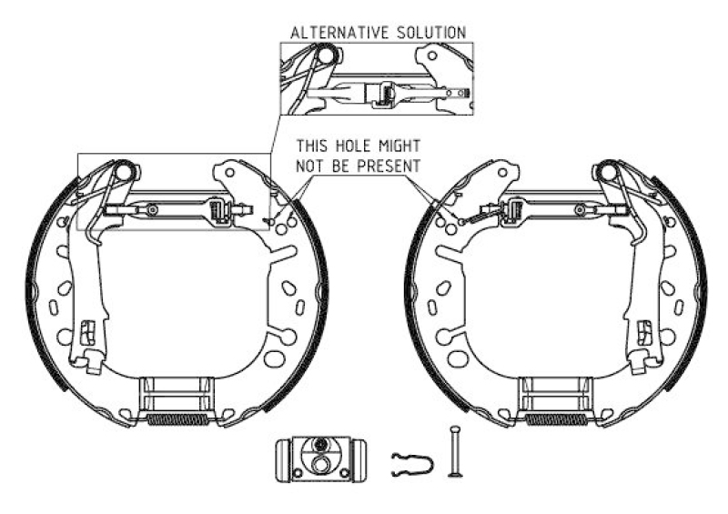 HELLA 8DB 355 005-131 Bremsbackensatz für FIAT