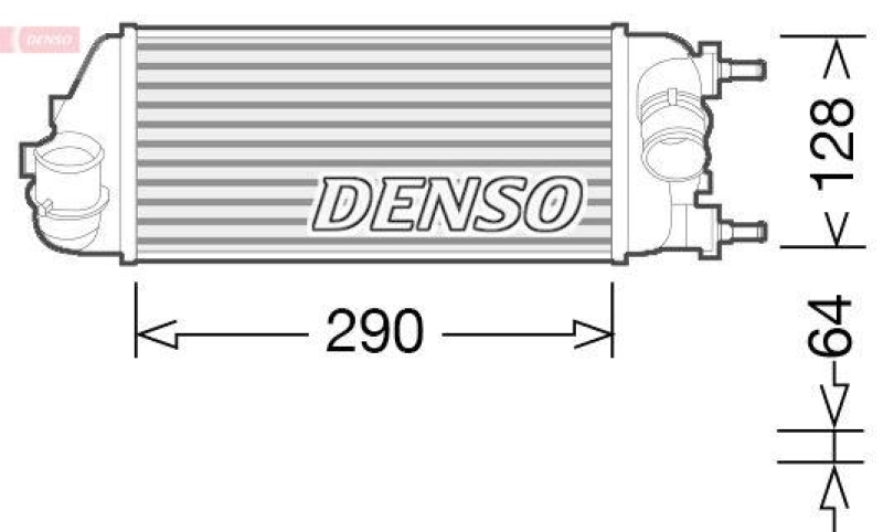 DENSO DIT09115 Ladeluftkühler FIAT PANDA (519, 319) 0.9 (2012 - )