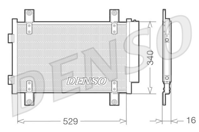 DENSO DCN09049 Kondensator A/C FIAT DUCATO Platform/Chassis (244) 2.8 JTD (2002 - 2006)