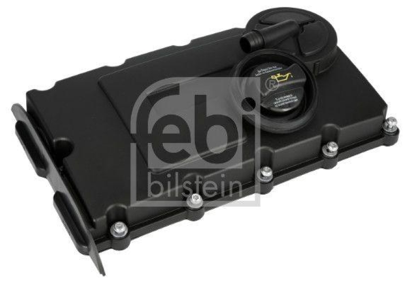 FEBI BILSTEIN 186034 Ventildeckel mit Entlüftungsventil und Dichtung für VW-Audi