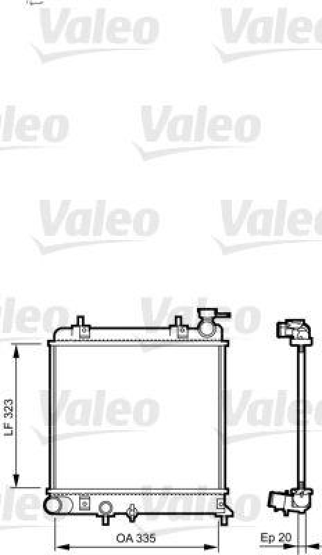 VALEO 734266 Motorkühler HYUNDAI ACCENT FL 1.3 I