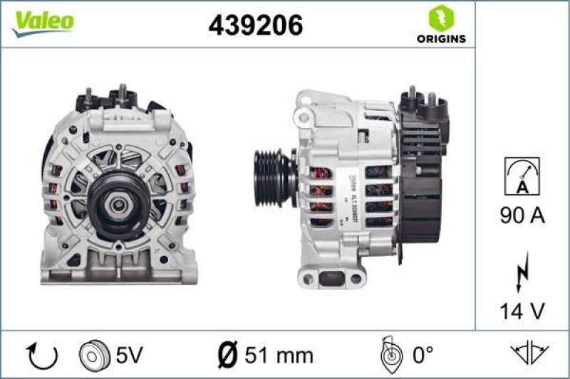 VALEO 439206 Generator Neu - ORIGINS