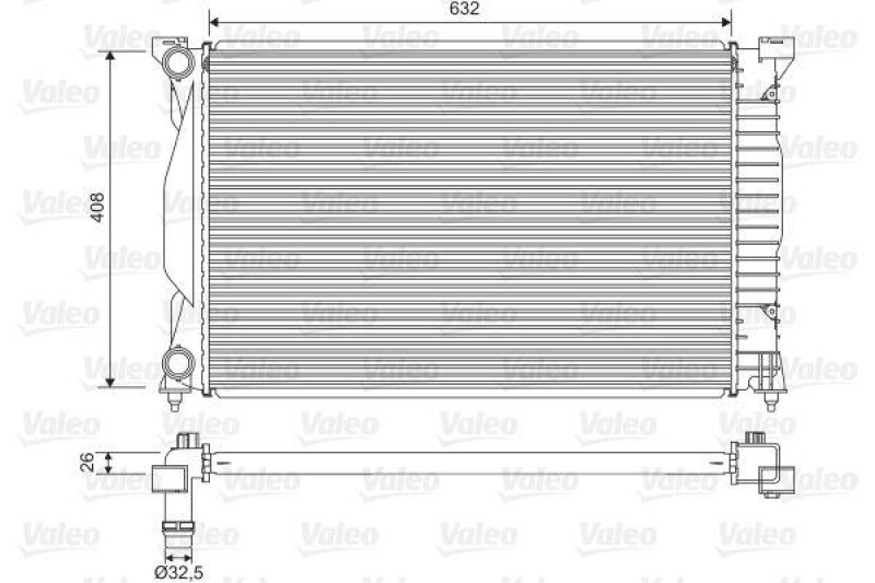 VALEO 734269 Motorkühler AUDI A4 SERIE 2 FL 2.0 TDI